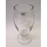 Elis Bergh for Kosta 1930's glass with engraved decoration