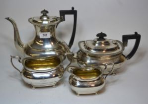 20th Century Sheffield silver four piece tea and coffee service, 70oz t, 1913