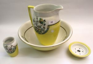 Early 20th Century pottery jug and basin set