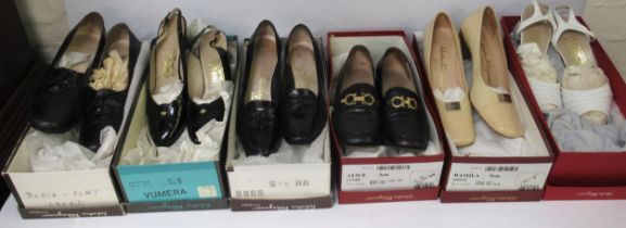 Salvatore Ferragamo, six pairs of various ladies shoes, UK size 4, narrow fitting, all with original