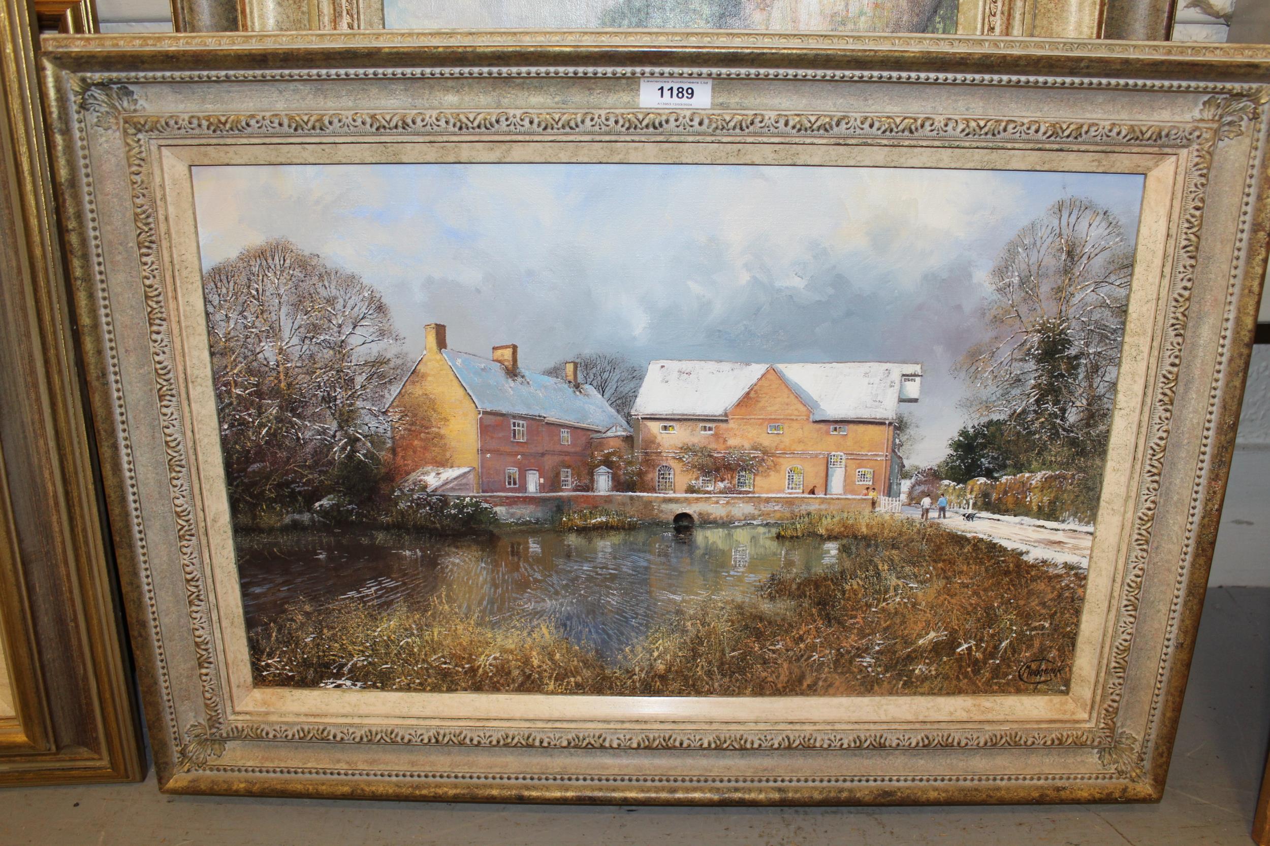 Impression Toile Clive Madgwick - Vieux Pont à Flatford - Paysage - Bon état