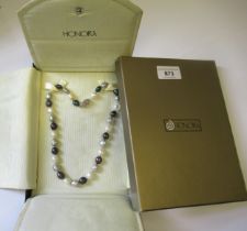 Honora freshwater pearl necklace with silver clasp and original box