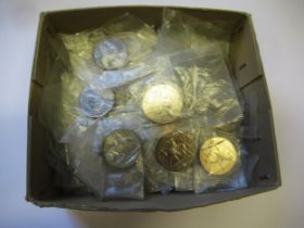 Sixty one five pound coins circa.2002 in original sealed individual bags