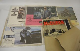 Steve McQueen, five sets of eight lobby cards, including The Great Escape, The Thomas Crown Affair