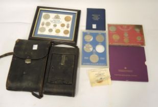 Kodak bellows camera in original case, together with a small quantity of GB coins