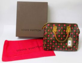 Louis Vuitton x Takashi Murakami Limited Edition Cherry Speedy 25 bag, complete with original dust