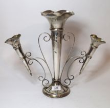 Sheffield silver three branch epergne on circular stand