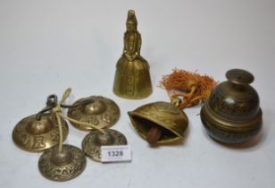 Quantity of Asian brass bells