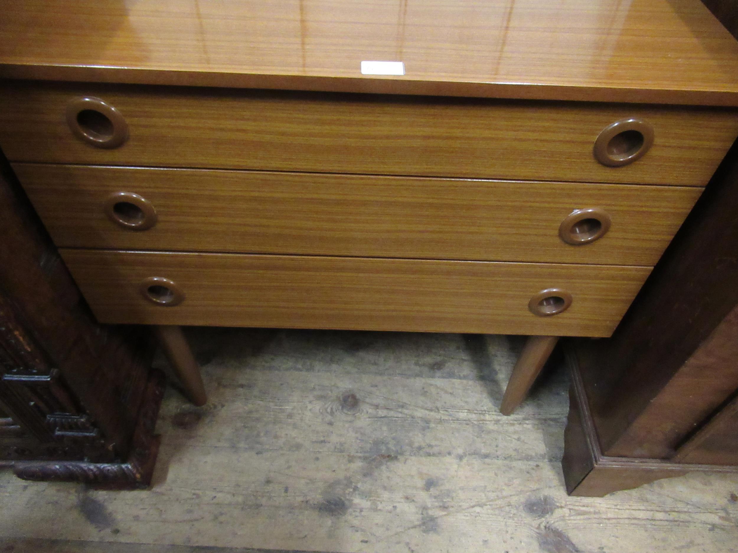 Pair of mid 20th Century three drawer chests by Schreiber, each 75cm wide, together with a Meredew - Image 16 of 24