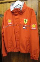 Tommy Hilfiger Italian made Ferrari jacket, size large with various sponsors badges