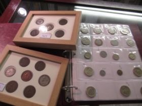 Album of Great Britain coinage, including 1889 crown and mainly Elizabeth II coinage, together