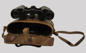 Pair military issue World War II binoculars by C. D. Vaughan, inscribed ' Large aperture stereo