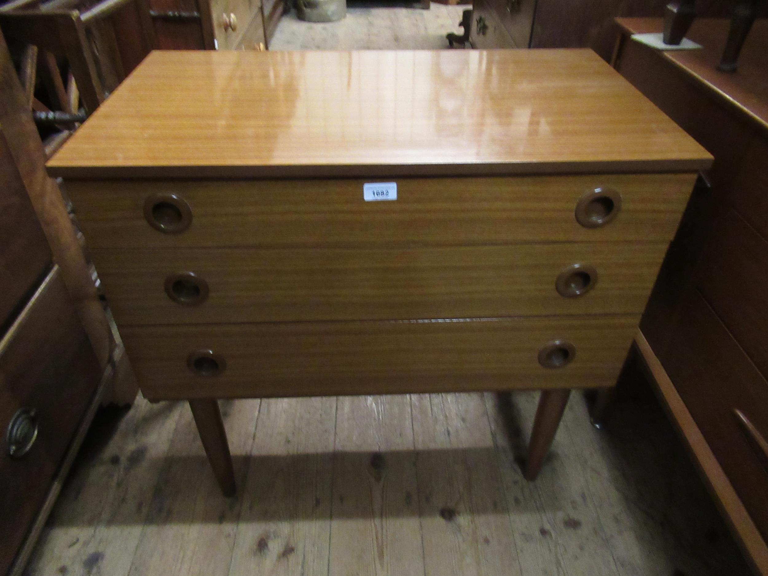 Pair of mid 20th Century three drawer chests by Schreiber, each 75cm wide, together with a Meredew - Image 5 of 24