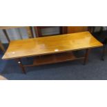 Mid 20th Century teak coffee table, 120cm wide, together with a G Plan side chair