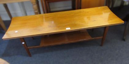 Mid 20th Century teak coffee table, 120cm wide, together with a G Plan side chair
