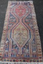 Sumak rug with a twin panel and all-over design (at fault), 200 x 97cm approximately