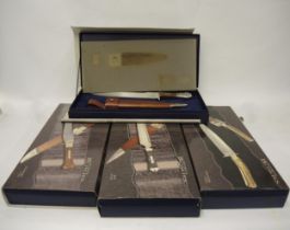 Four various Hanwei Bowie type hunting knives in original boxes