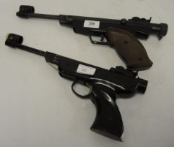 Original Mod 6 .177 air pistol, together with an Italian RO72 .177 air pistol