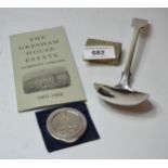 Silver medallion for The Gresham House Estate Company Ltd., 125th Anniversary, 1857 - 1982,