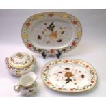 Royal Crown Derby Asian Rose pattern part dinner service, 30 pieces including two tureens and two