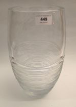 Large modern cut glass vase by Conran, 35cm high