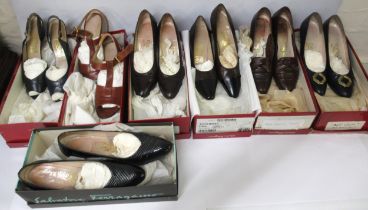 Salvatore Ferragamo, six pairs of ladies shoes, UK size 4, narrow fitting, all with original boxes
