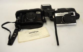 Olympus Trip 35 camera, together with an Olympus AZ200 camera