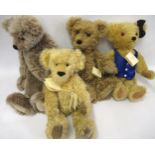 Two articulated plush teddy bears by Bruin Hug, 40cm high each, another Mary Holden Only Natural