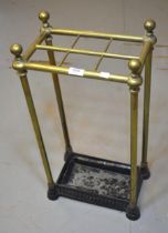 19th / early 20th Century brass and cast iron six division stickstand In good condition but needs