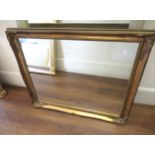 Reproduction rectangular gilt composition wall mirror, 94 x 78cm