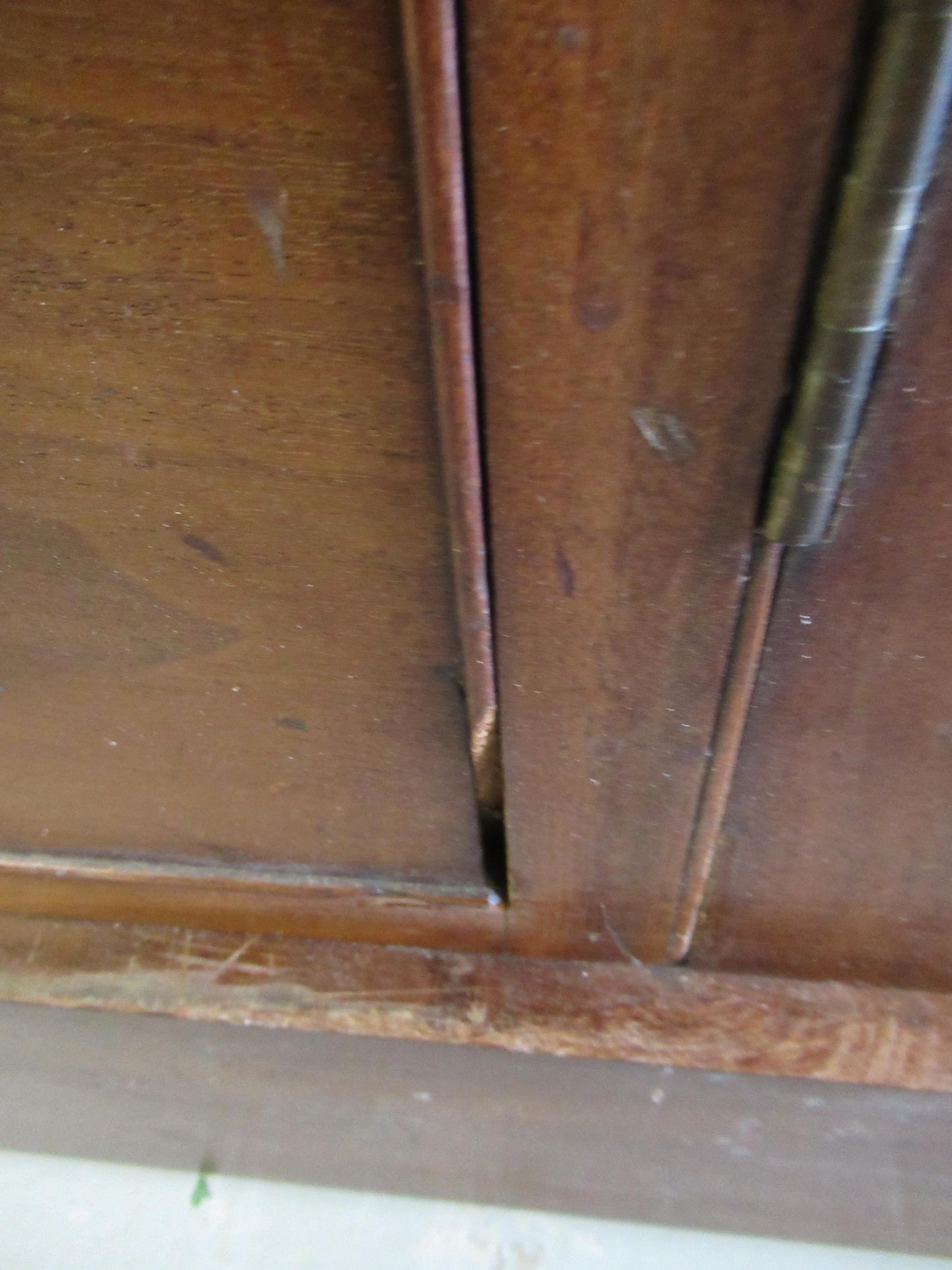 19th Century mahogany press / housekeeper's cupboard, 194cm wide Some losses to handles as shown - Image 6 of 8