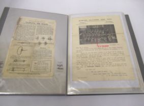 Salvation Army related scrapbook including Centenary pennants