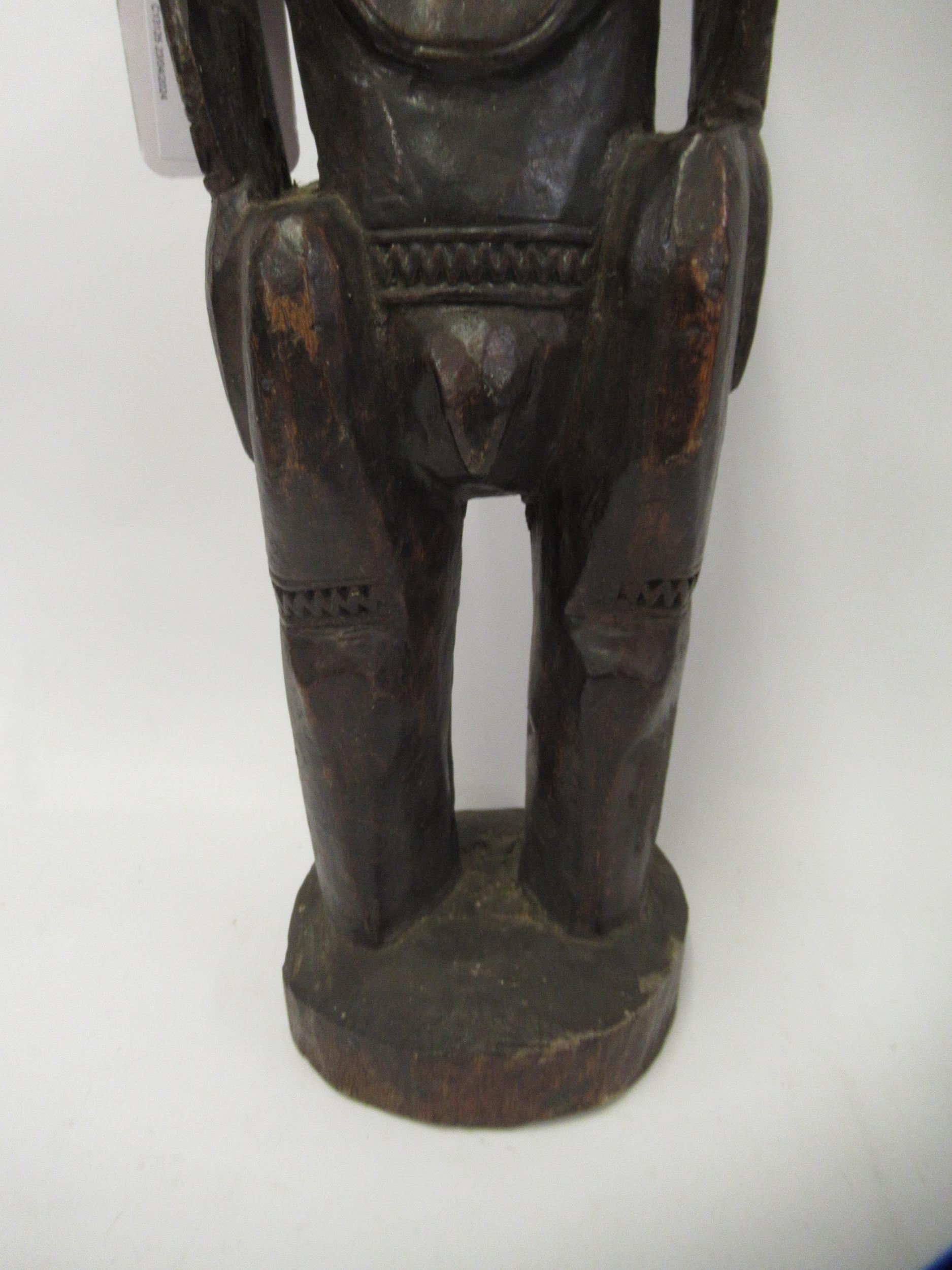 Papua New Guinea, carved wooden Sepik ancestral figure - Image 4 of 4