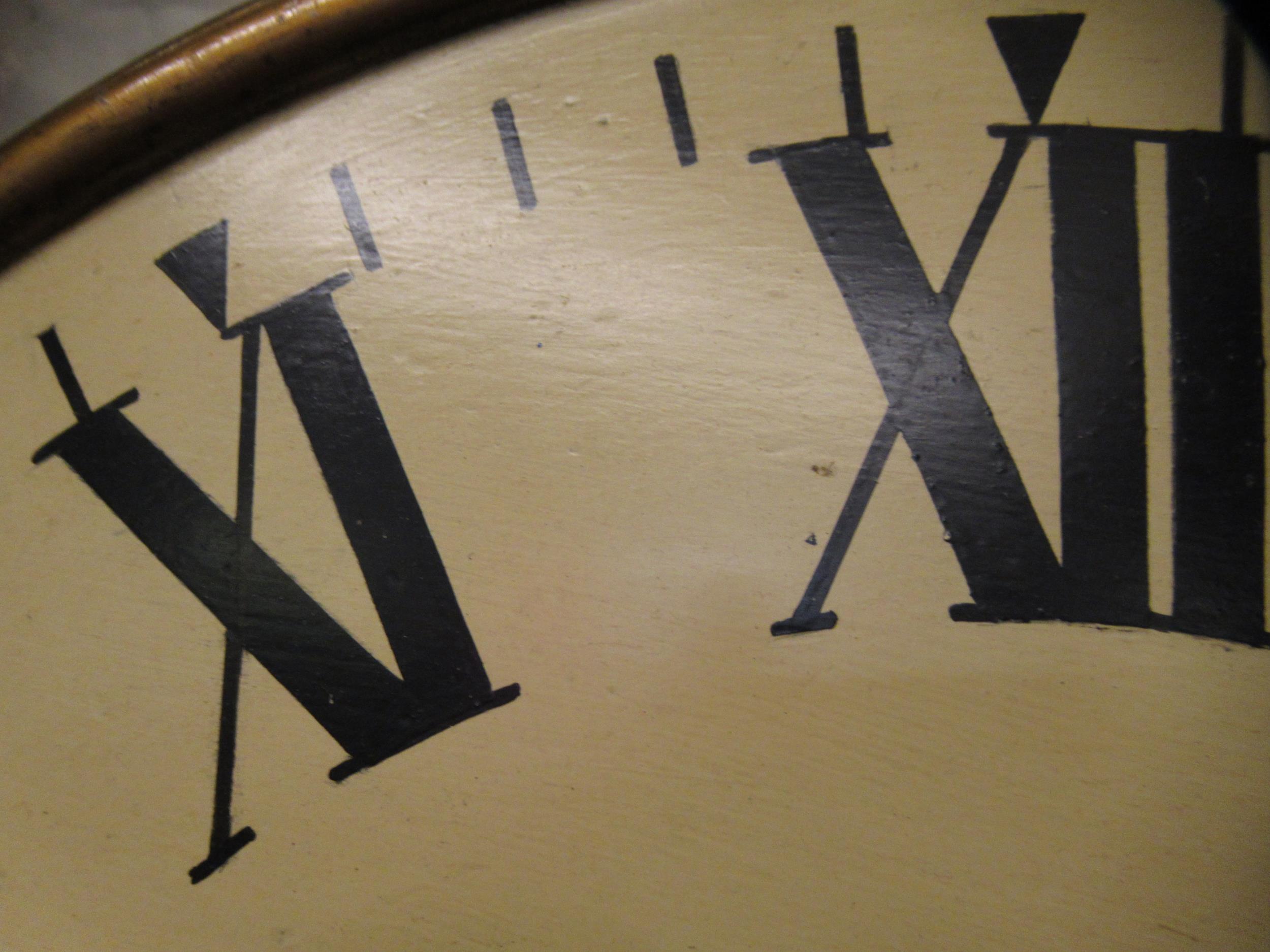 Black chinoiserie lacquer tavern or act of parliament clock, the painted dial with Roman numerals, - Image 12 of 12