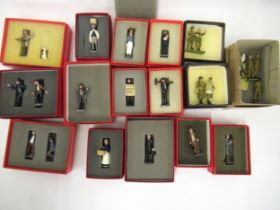 Box containing a collection of various Tradition hand painted collectors lead figures of soldiers,