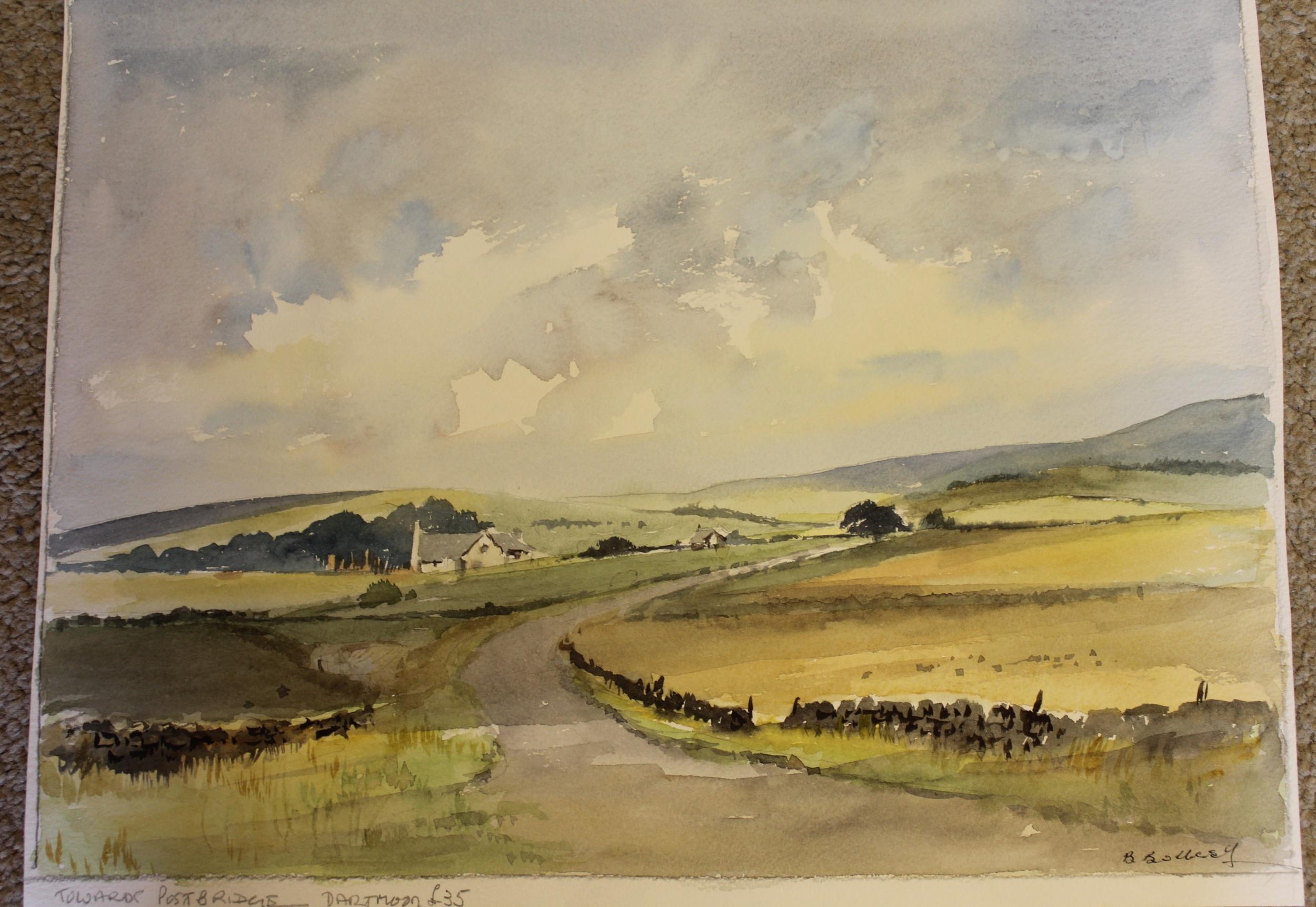 B. Bollard, two small framed watercolours, South Devon scenes, together with various unframed - Image 10 of 10