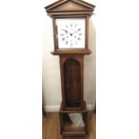 Late 20th Century Laterndunr calendar wall clock, with simulated wooden and glazed case, including