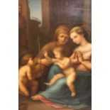 After Raphael, 18th / 19th Century oil on canvas, ' The Madonna Del Divino Amore ', 59 x 43cm,