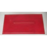 Smythson of Bond Street, red tooled leather table planner