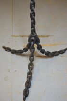 Brutalist chain link standard lamp in the style of Franz West, 135cm high