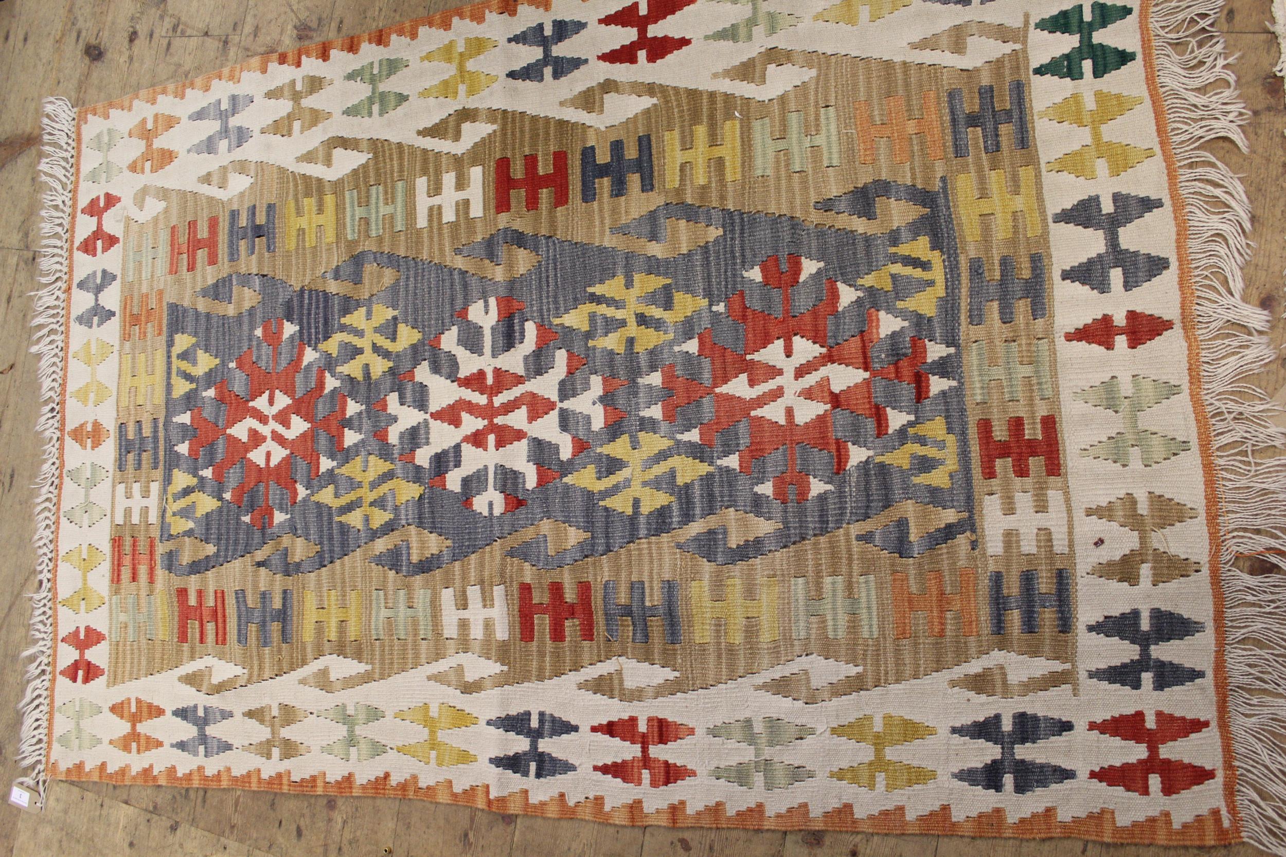 Two small Kelim rugs, 178 x 123cm and 163 x 108cm - Image 2 of 2