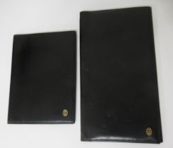 Must de Cartier, black leather wallet with authentication card, No. CL403961, together with