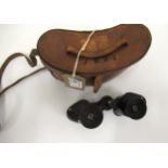 Pair military issue World War II binoculars by C. D. Vaughan, inscribed ' Large aperture stereo
