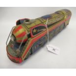 Japanese battery operated tin plate toy locomotive, ' Golden Falcon '