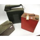 Three vintage petrol cans