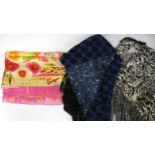 Kenzo floral silk scarf, together with two Alexia scarves / shawls