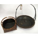 Two Japanese tea ceremony baskets