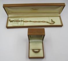 Clogau two colour gold bracelet, together with a similar ring, 13.5g, both in original boxes Both