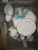 Quantity of various porcelain including an antique Chamberlains Worcester cabinet cup and saucer (at