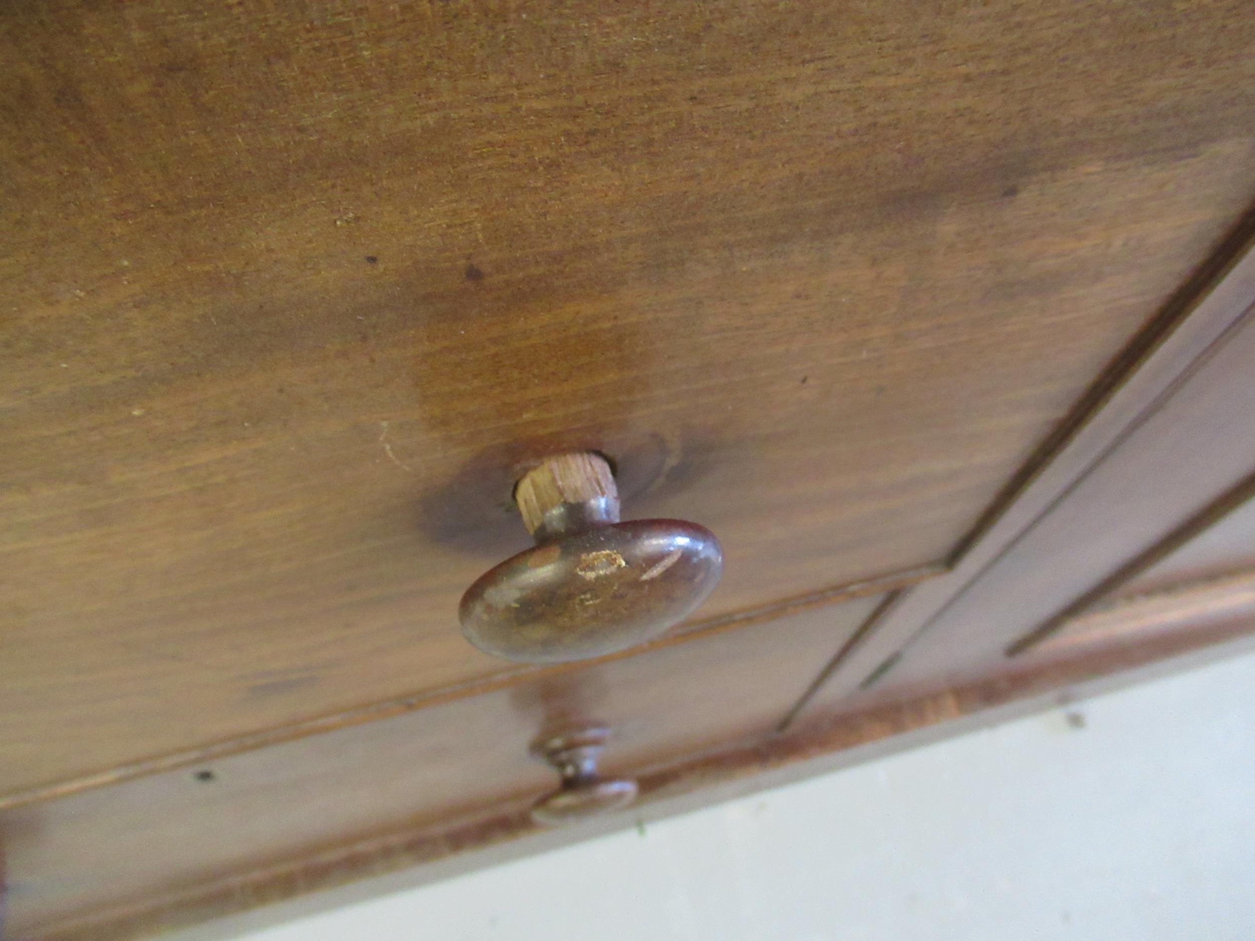 19th Century mahogany press / housekeeper's cupboard, 194cm wide Some losses to handles as shown - Image 4 of 8